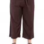 Pantalon droit mi-long uni Marron foncé - PAP1020F