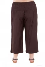 Pantalon droit mi-long uni Marron foncé - PAP1020F – Image 3