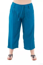 Pantalon droit mi-long Bleu Pétrole - PAP1020I