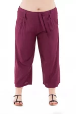 Pantalon mi-long smocké Bordeaux - PAP1020M
