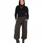 Pantalon Gris ample taille élastique - PAP6001B