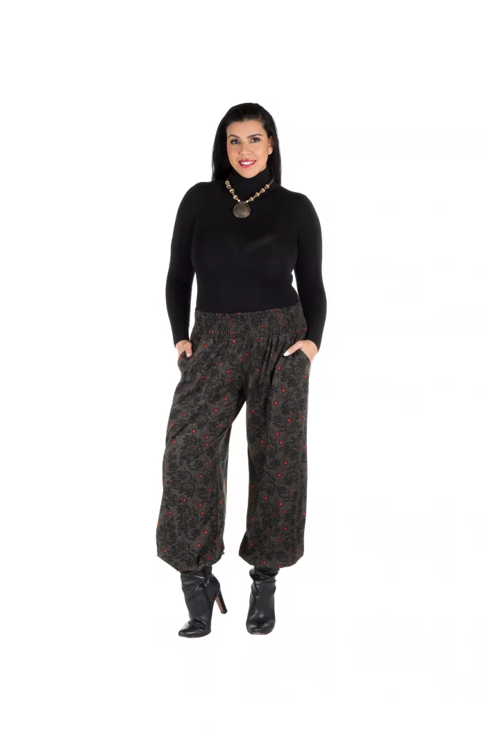 Pantalon Gris ample taille élastique - PAP6001B – Image 1