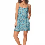 Petite Robe d'été bleue à bretelles - RLIP3036A