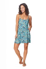 Petite Robe d'été bleue à bretelles - RLIP3036A