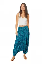 Combinaison adorable 3 en 1 bleue aux fleurs turquoise - PIP0064E – Image 4