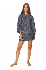 Combinaison épatante 3 en 1 bleue marine aux fleurs blanches - PIP0064F – Image 2