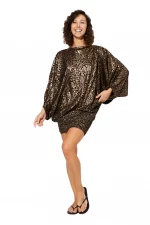 Combinaison chic 3 en 1 noire à motif fleuri - PIP2503A – Image 2