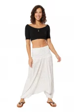 Combinaison élégante 3 en 1 blanche à motif fleuri - PIP2503B – Image 4