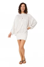 Combinaison élégante 3 en 1 blanche à motif fleuri - PIP2503B – Image 2