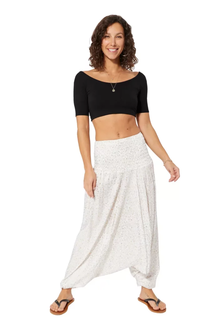 Combinaison élégante 3 en 1 blanche à motif fleuri - PIP2503B – Image 4