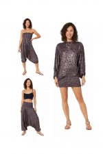 Combinaison 3 en 1 bleue à motif fleuri - PIP2503C