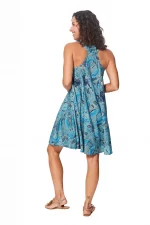 Robe bleue courte ample sans manches - RLIP3038A – Image 2