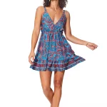 Robe courte à bretelles à nouer - RLIP3037A