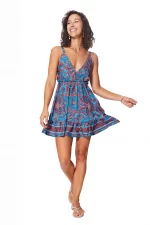 Robe courte à bretelles à nouer - RLIP3037A