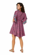 Robe bohème courte ample rose - RLIP2002B – Image 2