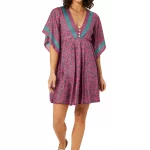 Robe bohème courte ample rose - RLIP2002B