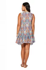 Robe courte ample sans manches colorée - RLIP3039B – Image 2