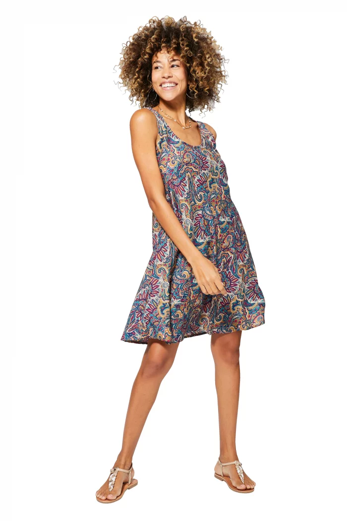 Petite Robe courte ample Colorée - RLIP0285B – Image 1