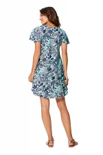 Petite Robe ample bleue à manches courtes - RLIP2000F – Image 2