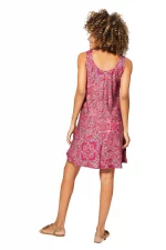 Petite Robe courte ample Rose à motifs - RLIP0285A – Image 2