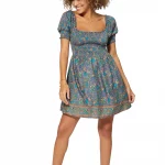 Robe courte évasée bohème d'été - RLIP0293A