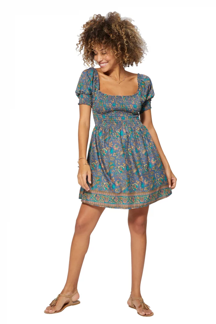 Robe courte évasée bohème d'été - RLIP0293A – Image 1