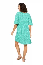Robe bohème courte ample Vert turquoise - RLIPV0018A – Image 2