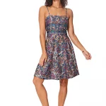 Robe courte Colorée à noeud dans le dos- RLIP0277A