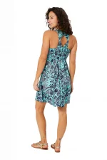 Robe bohème bleue à dos nageur - RLIP2003F – Image 2