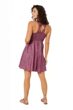 Robe bohème rose à dos nageur - RLIP2003B – Image 2