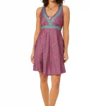 Robe bohème rose à dos nageur - RLIP2003B