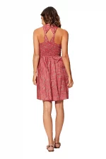 Robe courte Rose à motifs bohèmes et dos nageur - RLIP0282D – Image 2