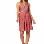 Robe courte Rose à motifs bohèmes et dos nageur - RLIP0282D