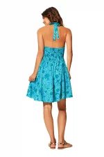 Robe courte dos nu Bleue bohème - RLIP0270A – Image 2