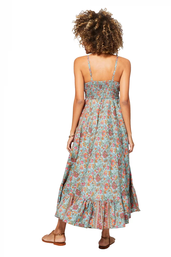 Longue Robe asymétrique Grise colorée - MAXIPA3064B – Image 2