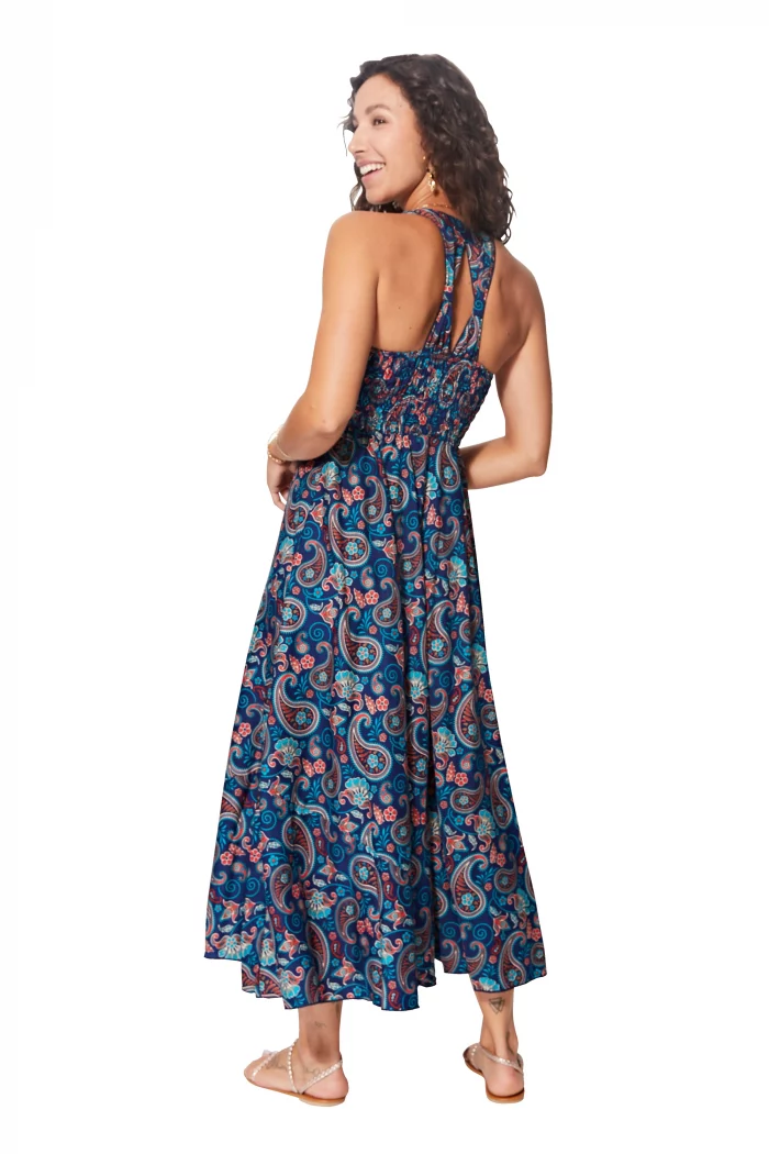 Longue Robe à dos nageur Bleue marine - MAXIPA3065E – Image 2