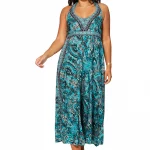 Longue Robe à dos nageur Bleu vif- MAXIPA3065D