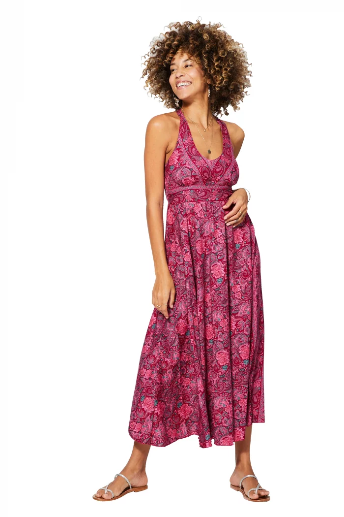 Longue Robe à dos nageur Rose - MAXIPA3065A – Image 1