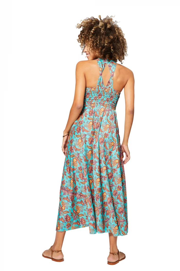 Longue Robe à dos nageur Turquoise - MAXIPA3065C – Image 2