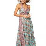 Longue Robe à dos nageur Turquoise - MAXIPA3065C