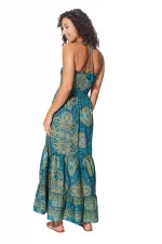 Longue Robe d'été dos nu Turquoise - MAXIPA3054B – Image 2