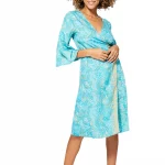 Robe bohème à nouer Bleue - RLIP0299B