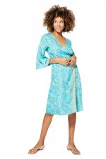 Robe bohème à nouer Bleue - RLIP0299B