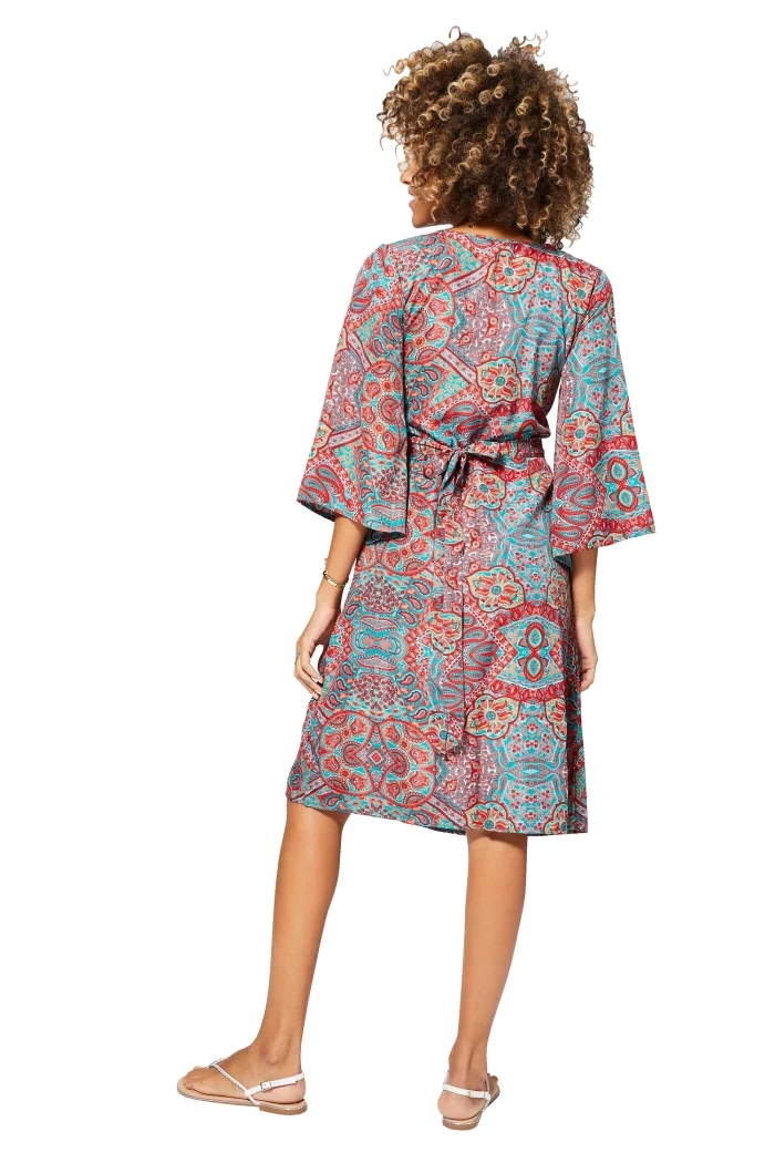 Robe bohème à nouer Colorée - RLIP0299A – Image 2