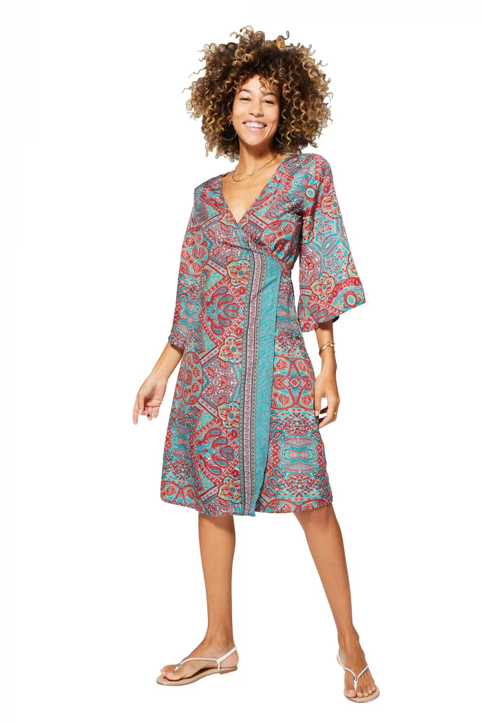 Robe bohème à nouer Colorée - RLIP0299A – Image 1