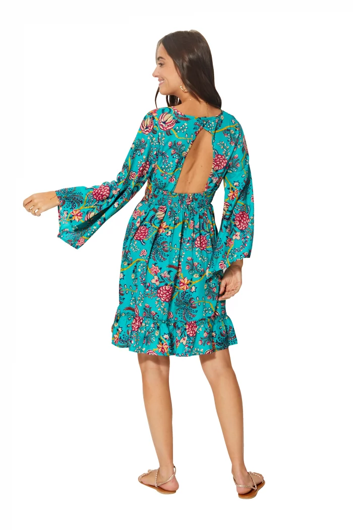 Robe courte à manches longues et dos ouvert - RLIP0601B – Image 2