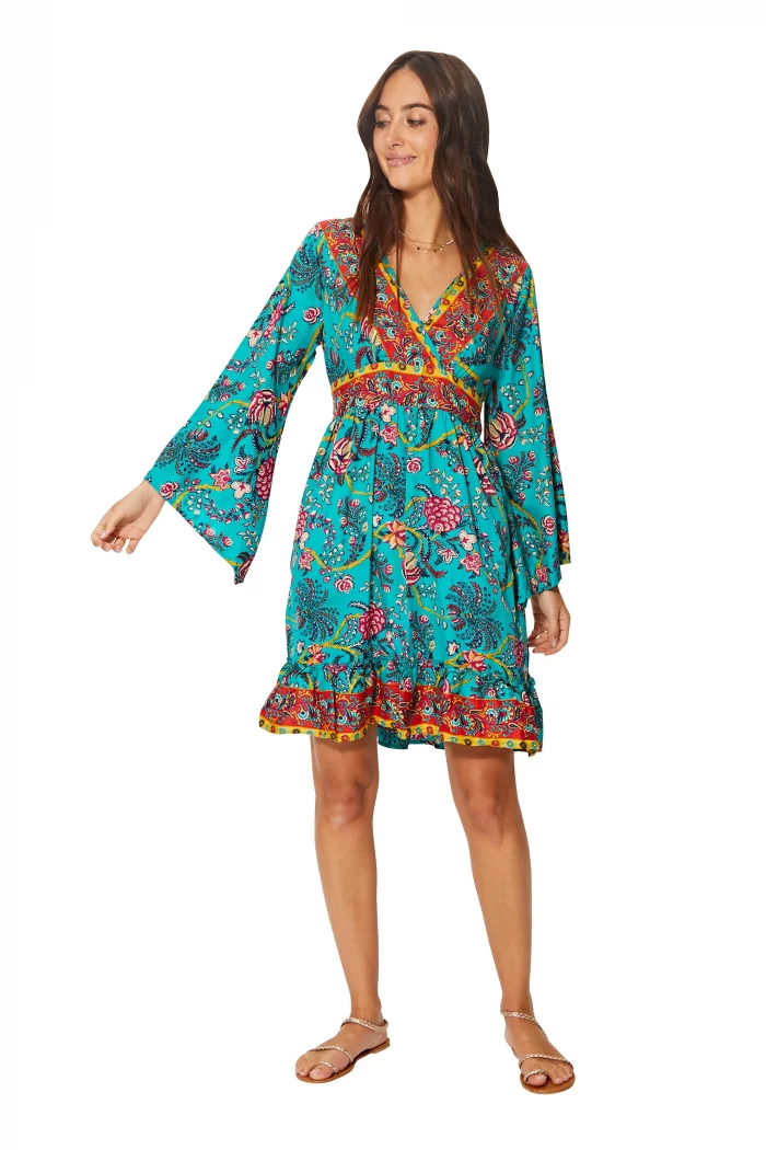 Robe courte à manches longues et dos ouvert - RLIP0601B – Image 1