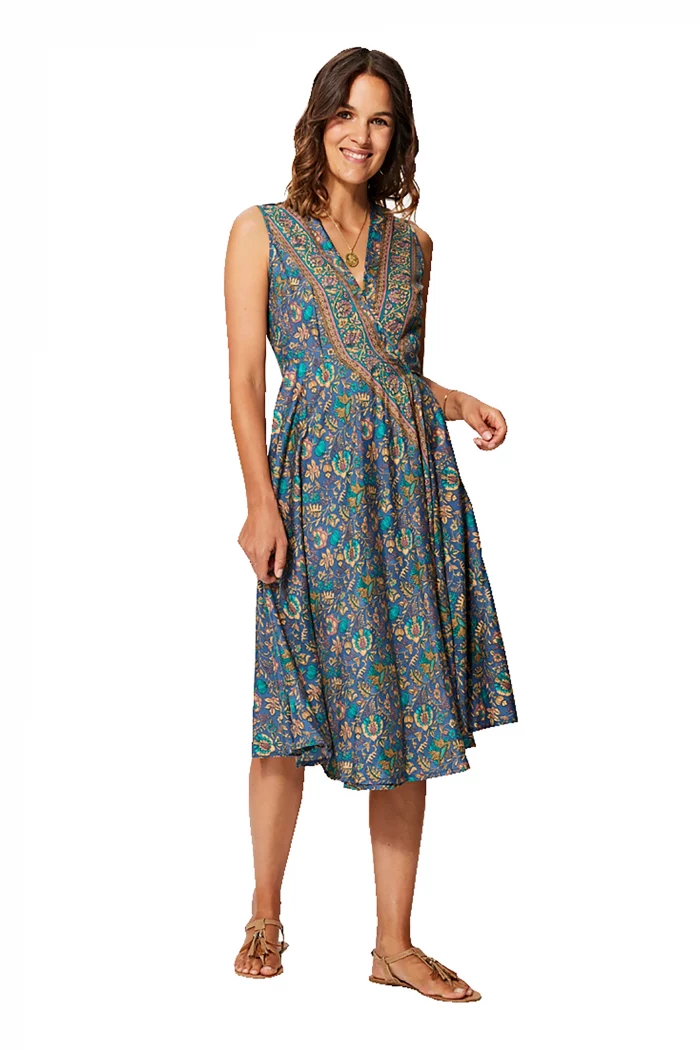 Robe bohème mi-longue sans manches - RLIP0296A – Image 1