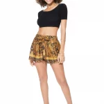 Short gold au motif noir et jaune - SIP0038F