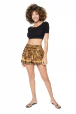 Short gold au motif noir et jaune - SIP0038F